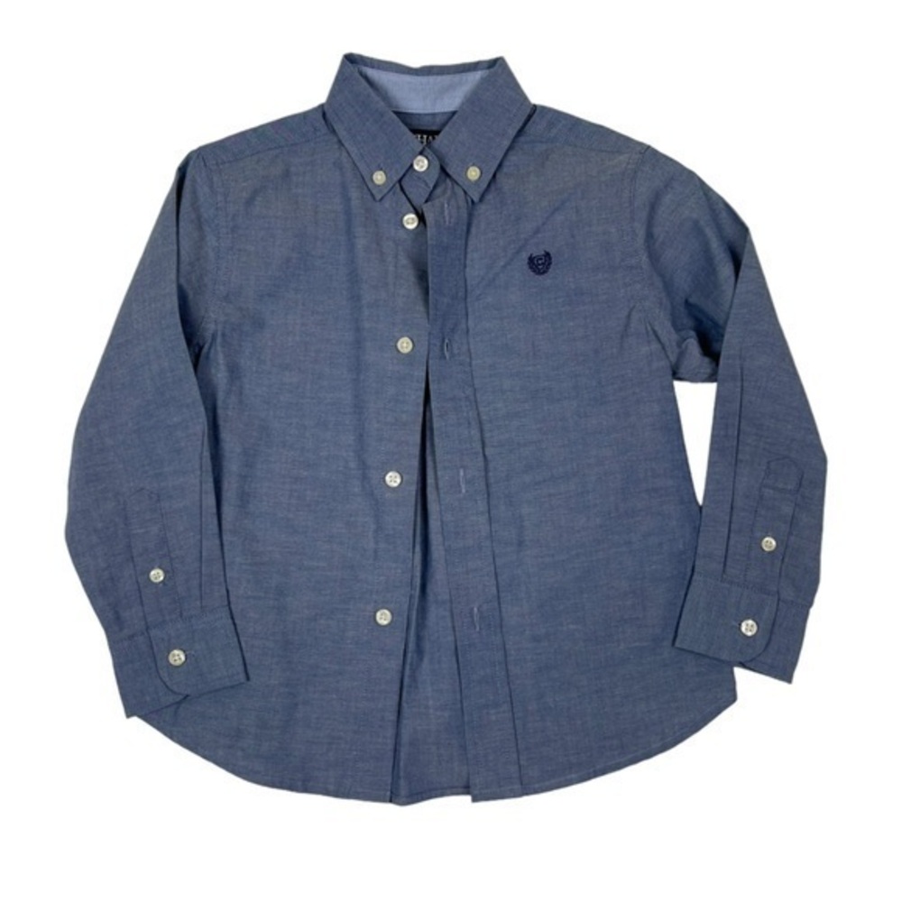 Chaps Button Down Long Sleeve Shirt in‎ Blue Size 5 Boy's